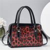 A Retro Shiny Leather Leopard Print Single-shoulder Bag for Women