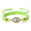Cross-Border Alloy Bamboo Evil Eye Bracelet: Starry Eyed Woven Couple Bow Design