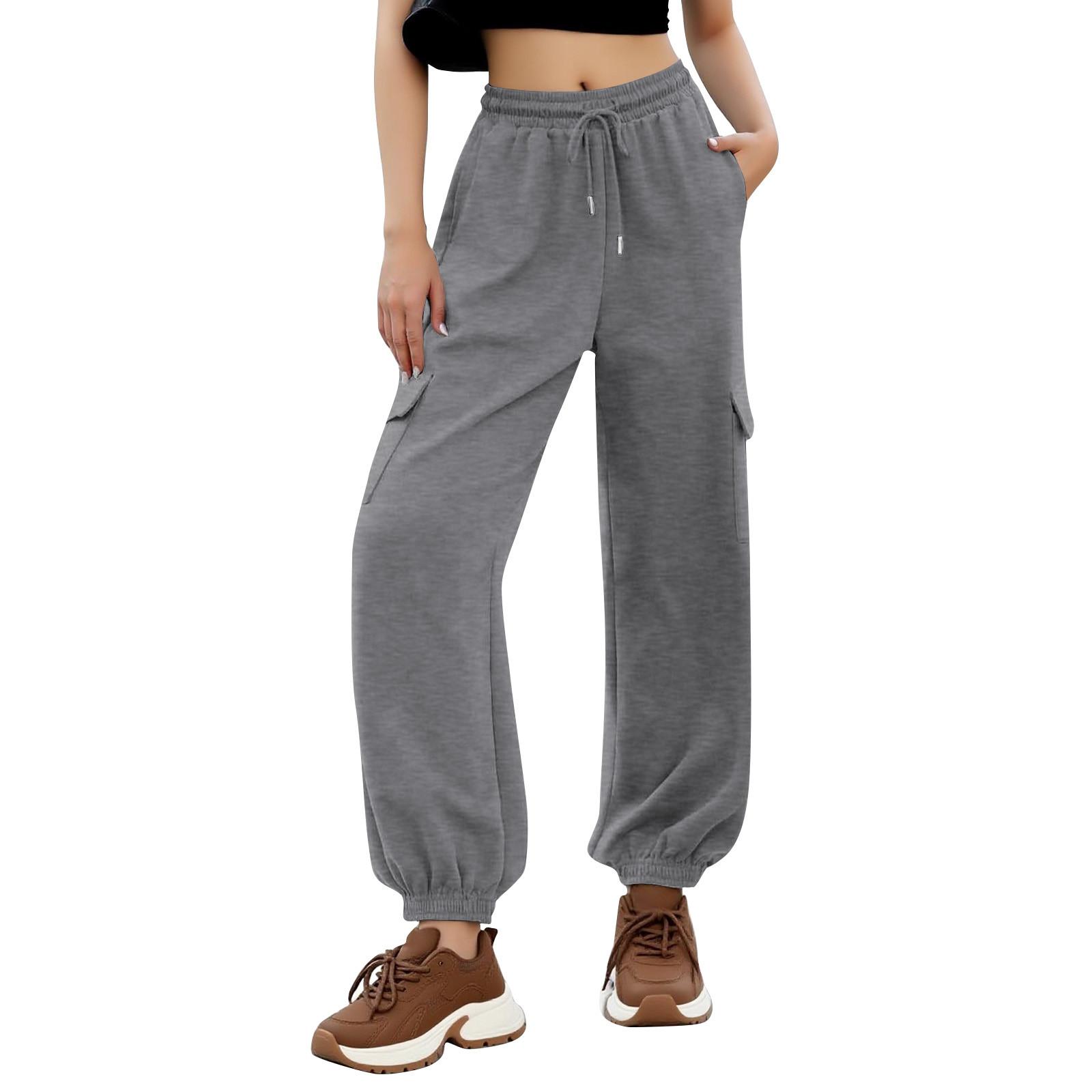 

Women s Workout Pants Fashion Loose Comfortable Casual Oversized Fleece Jogging Pants With Pockets Clothing S