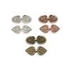 Glänzende Kristall-Umhang-Verschlüsse Befestigungen Schnalle Brosche Clip Vintage Strickjacken-Kragenclips Halter