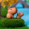 Miniature Cartoon Capybara Model Figurine Desk Garden Landscape Ornament Resin Craft Home Office Decor Car Desktop Knickknacks