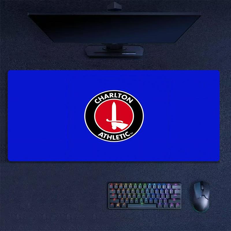 Charlton Athletic F.C Druck Kissen Rutschfest Laptop Tablet Großes Mauspadd XXL Matte Mini-PC Spielmatte Mit Verriegeltem Rand