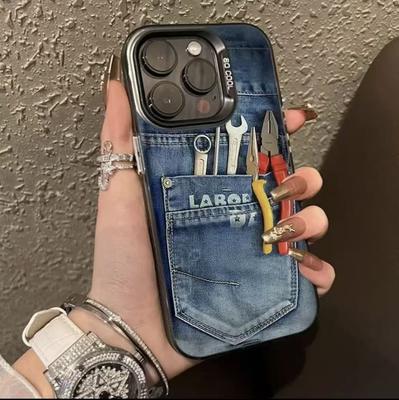 The New Denim Is Suitable for Iphone17 Mobile Phone Case 11 Apple 16promax/15 Anti-drop 14pro13 Europe and America 12