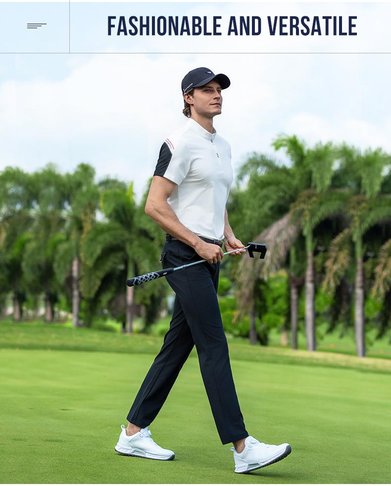 PGM Men's Summer Breathable Moisture-Wicking Golf Polo Shirt