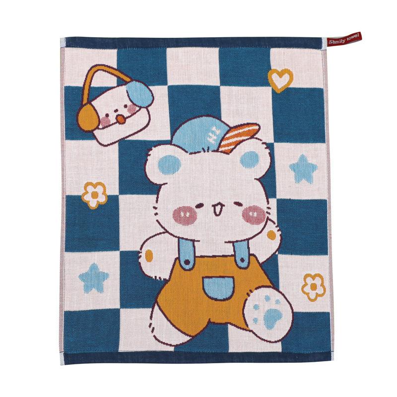 Pure Cotton Gauze Square Baby Cotton Soft Absorbent Small Towel Kindergarten Face Towel Children's Small Square Towel