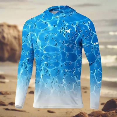 2025 Hoodie UPF 50+UV Protective Top Crab Splicing 3D Printed Quick Drying Breathable Outdoor Hoodie Fishing Shirt