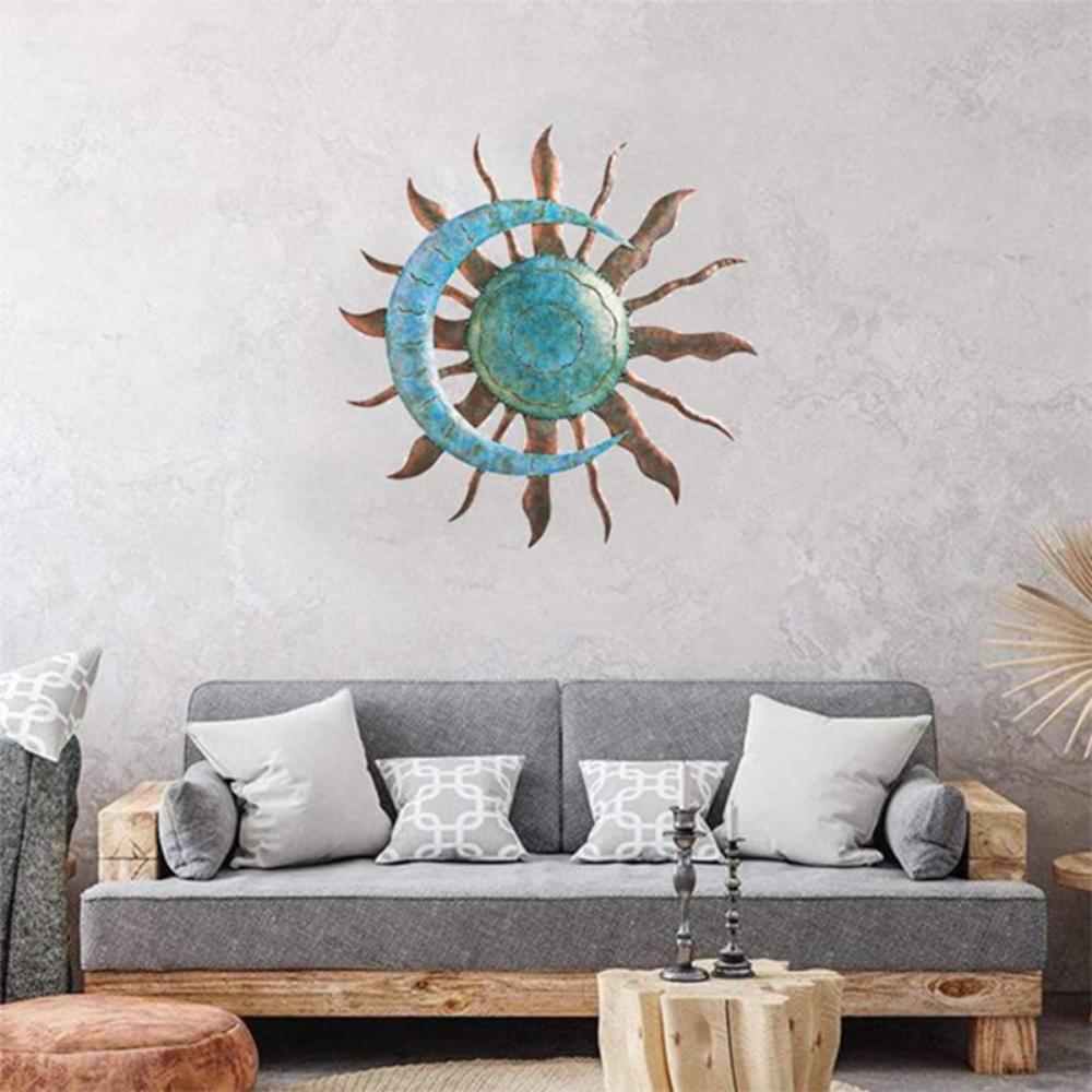 Sztuka Żelazna Księżyc i Słońce Dekoracja Ścienna Dekoracja Artystyczna Metalowe Rzemiosło Dekoracja Domu i Podwórka Wisior