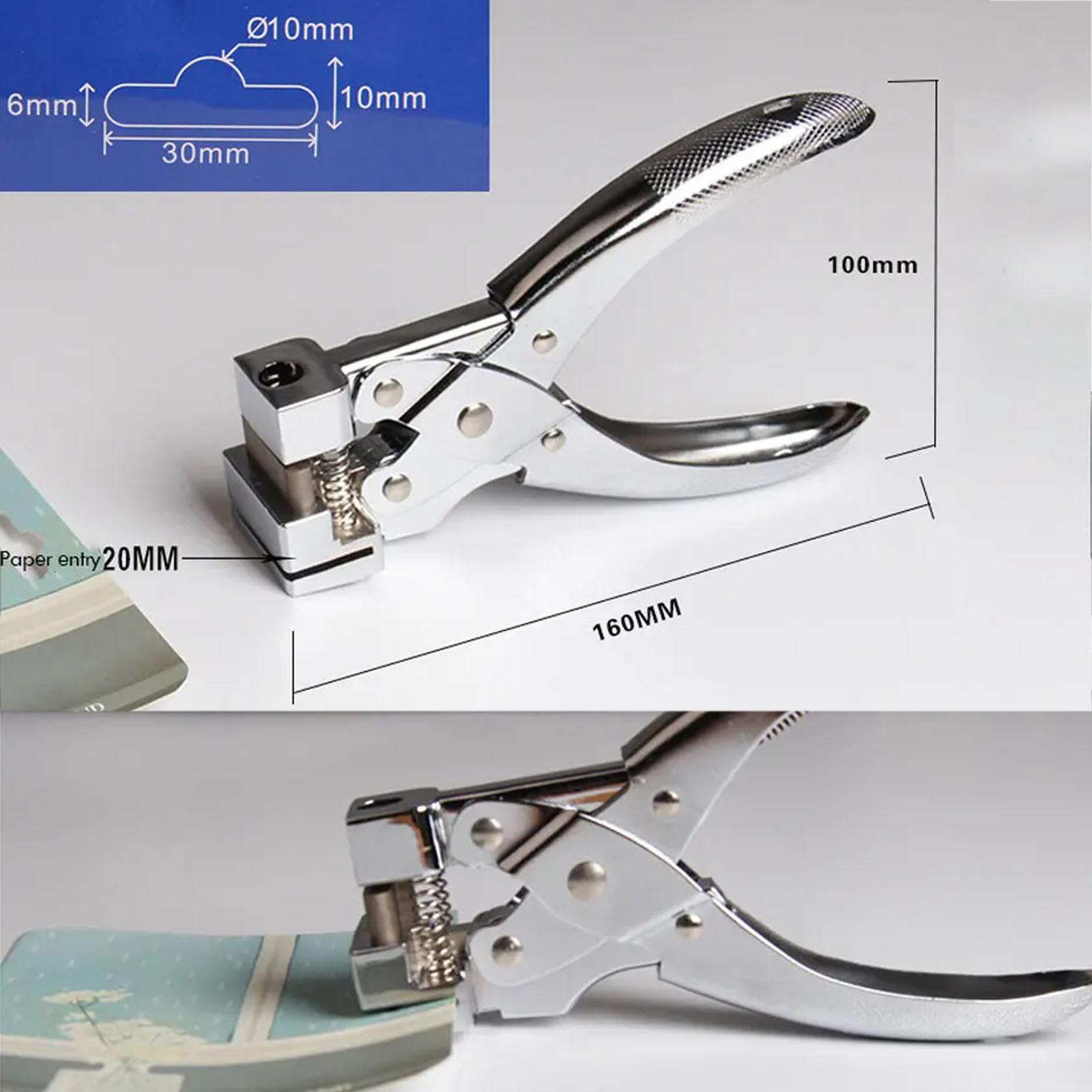 

6MM/8MM Manual Single Round Hole Puncher, Plastic Bag OPP Bag PVC Packaging Bag Hole Punching Pliers with 3 Gaskets 8mm