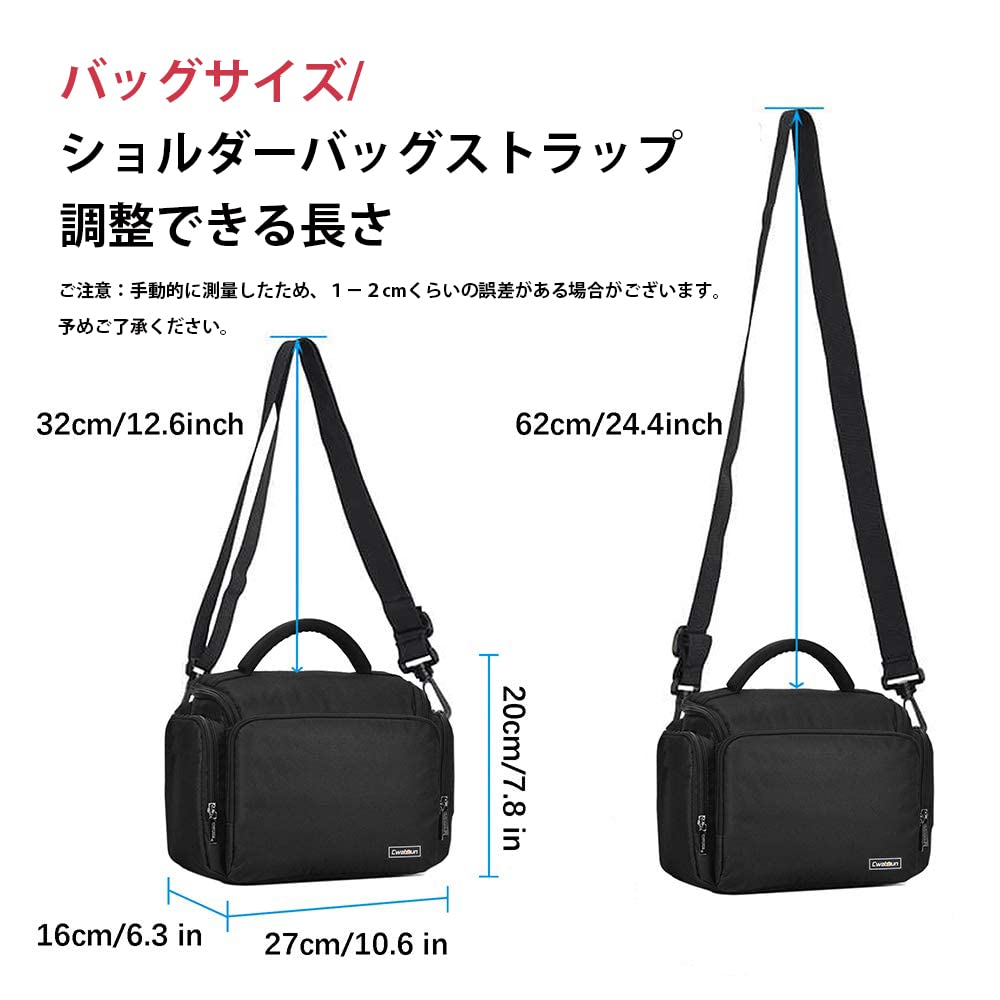 Cwatcun Waterproof SLR Camera Large Stylish Everyday Business Small Item Ideal for Photographers and Vloggers Bag, Capacity, Bag, Lightweight, Travel,