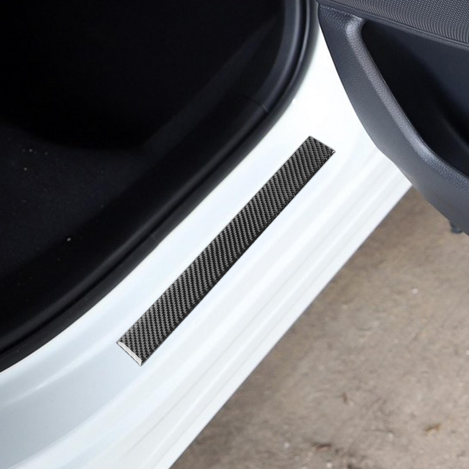 Real Carbon Fiber Door Sill Scuff Guard Plate Panel Trim For Honda CRV 2017-