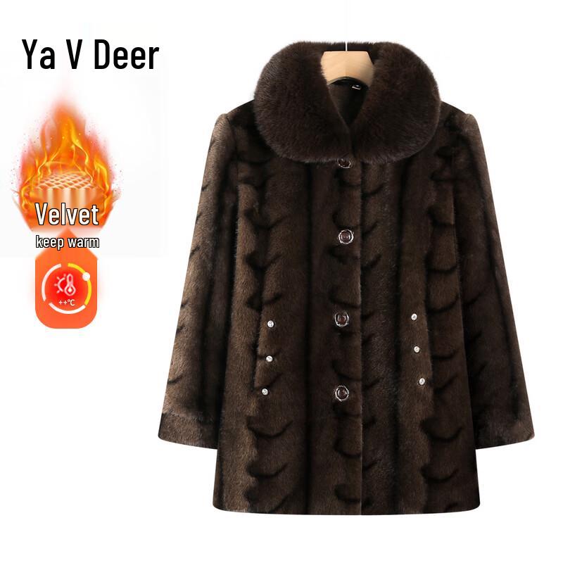 Женское утолщенное зимнее пальто Yalu в новом китайском стиле 2XL