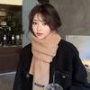 Korean Simple Vintage Long Scarf Solid Color Versatile Scarf Winter Warm Fashion Ladies Shawl Sweet Elegant Knitted Warm Scarf