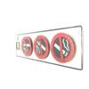 1/5SETS No Smoking In Car Car Sticker Car No Smoking Reminder Clear Markings Black Red 4.7g/1 Piece Car Interior Accessories