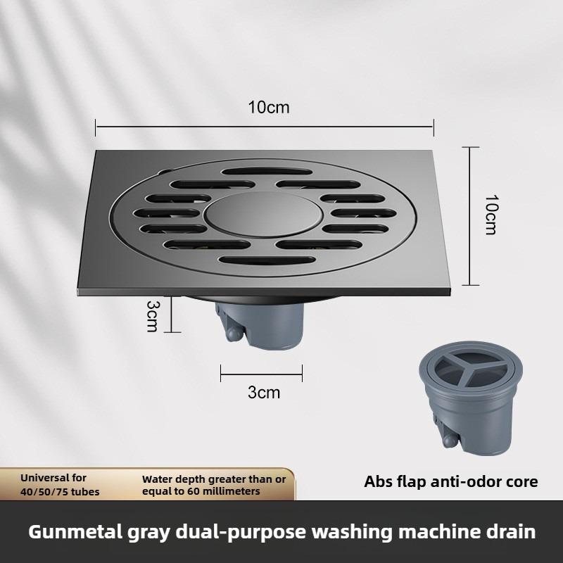 10x10cm Messing Geruchsdicht Quadratischer Bodenablauf Badezimmer Toilette Großer Durchfluss Bodenablauf Badezimmer Hardware Zubehör für Zuhause