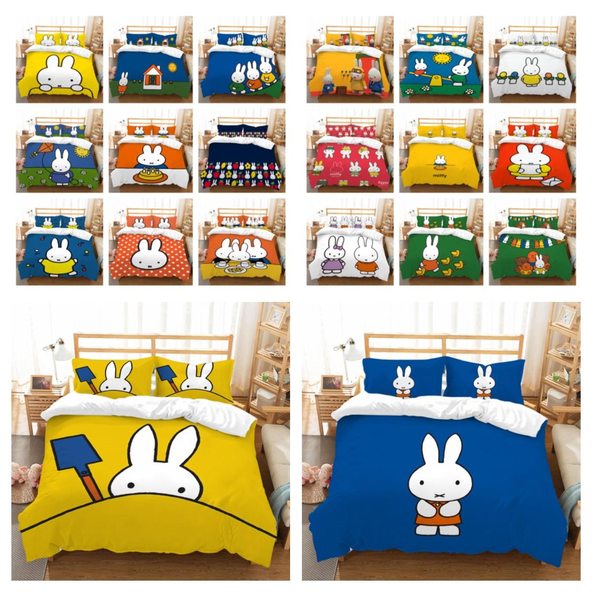 

Miffy Pattern Printing Прекрасный детский пододеяльник, удобное постельное белье, королевский размер, декор для спальни
