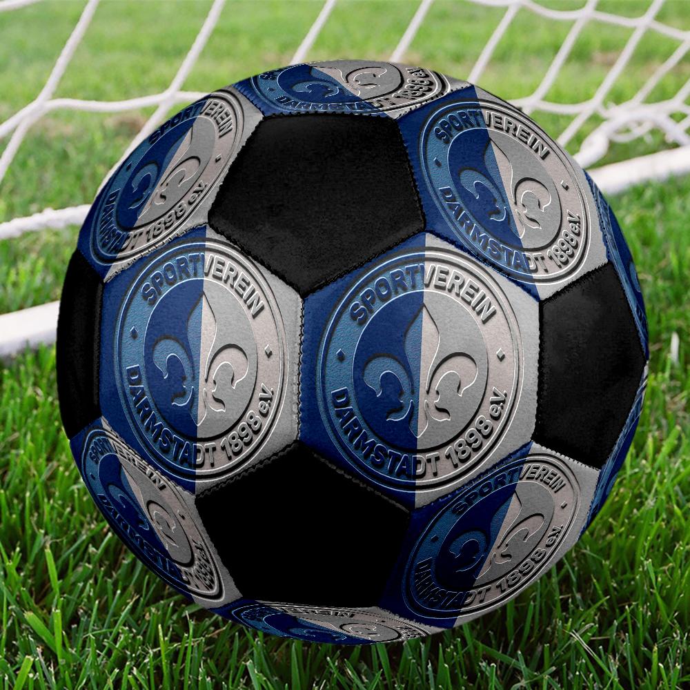 SV Darmstadt 98 Indoor Soccer Ball Colorful Machine Stitched PVC Size 5 Team Training Competition Ready Durable High-Bounce Cool Sports Gift