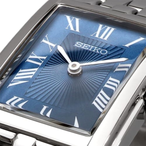 Seiko Women's Quartz Watch with Rectangular Face, SWR085, Blue, Overseas Model