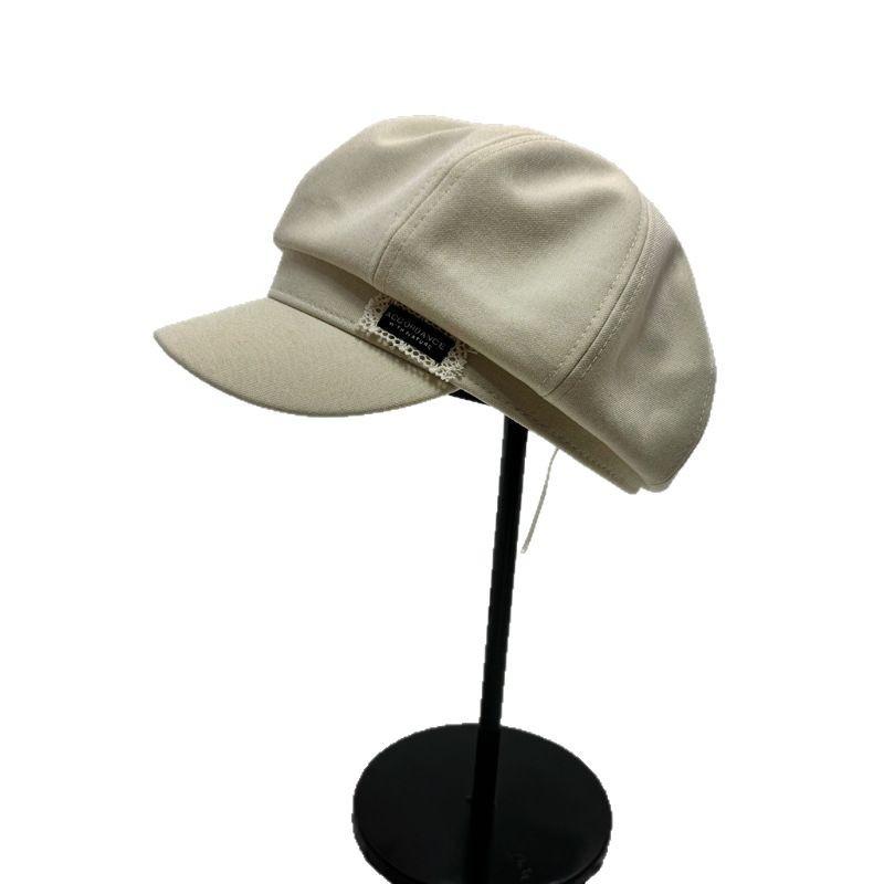 Sommerhut Damen Qualität Urlaubsstil achteckiger Hut Sommer Gesicht klein dünn Schiebermütze