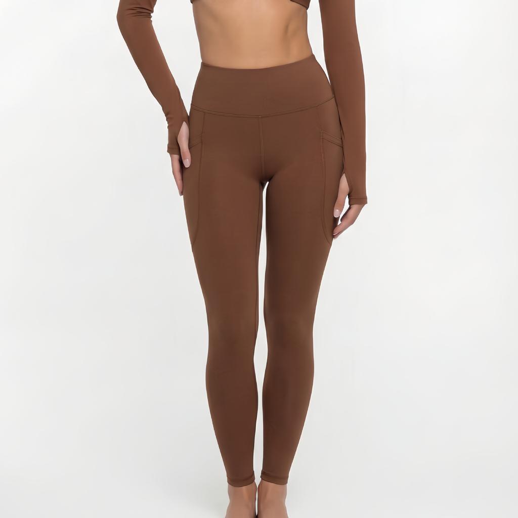 JYL Slim Padded Fake Two Piece Top Naked Running Yoga Set