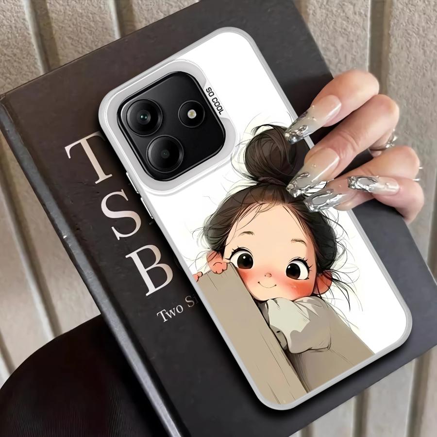 

Case for Xiaomi Redmi Note 14 11s 11 12 Pro Note 13 Pro Plus 12s Back Phone Cover Cute Angry Girl Redmi Note 12S