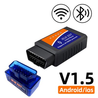 OBD2 Tarayıcı ELM327 Araç Teşhis Dedektörü Kod Okuyucu Aracı V1.5 WIFI Bluetooth OBD 2 IOS Android için Otomatik Tarama Onarım Araçları