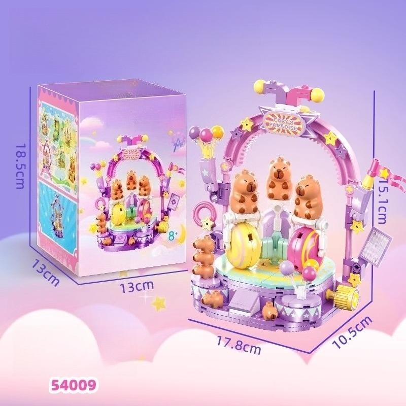 Capybara Fantasy Park Building Block Doll Doll Peripheral Educational Hand-assembled Model Toy Children's Birthday Gift