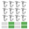 12Pcs Stainless Steel Ceiling Hook, Top Mounted Hooks for Hanging Plants,Bird Feeders,Wind Chimes,Lanterns,Decoration Lights