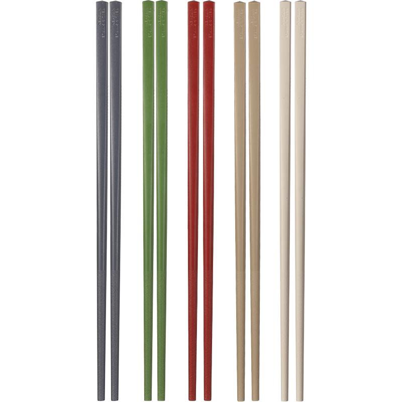 

5 Pairs Chopsticks Set 24cm Mixed-color Chopsticks Heat-resistant Antibacterial Mildew-proof Anti-slip Kitchen Tableware Set