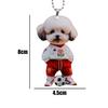 Acrylic Ballwear Teddy Dog Cars Pendant Backpack Hangings Household Product Decoration Auto Interior Decor Accessories Ornaments