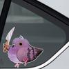 JT127#14.5x15cm Angy Pigeon with a Knife Sticker Decoration Motorcycle External Accessories Waterproof Vinyl Decals