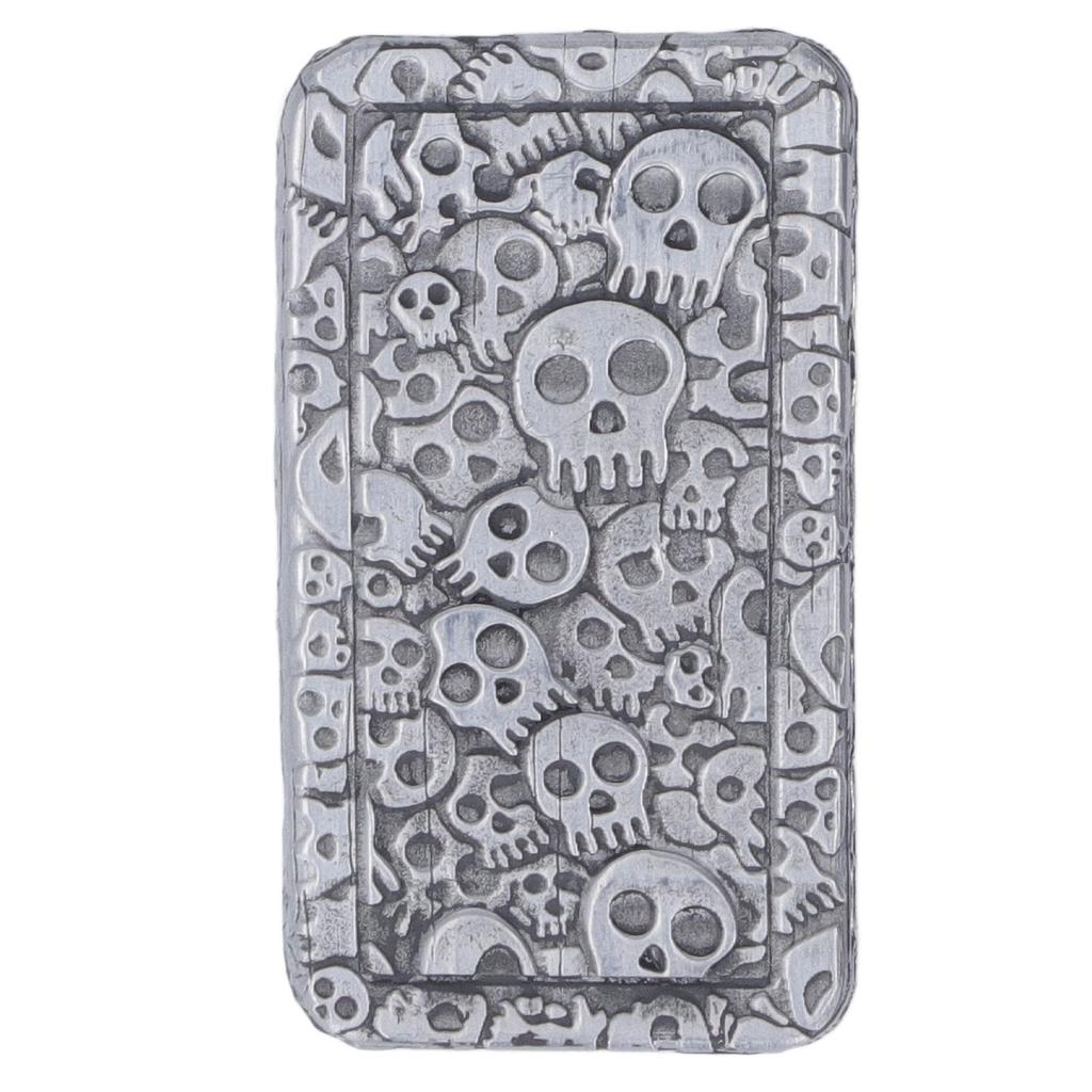 Skull Pattern Magnetic Slider Toy Adult Metal ADHD Autism Anxiety Stress Relief Push Slider Sensory