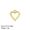 Fashion Love Heart Charms Stainless Steel Gold DIY Pendant for Earring Necklace Bracelet Jewelry Making