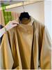 Korean Style High-End Stand-Up Collar Loose Mid-Length Trench Coat for Women