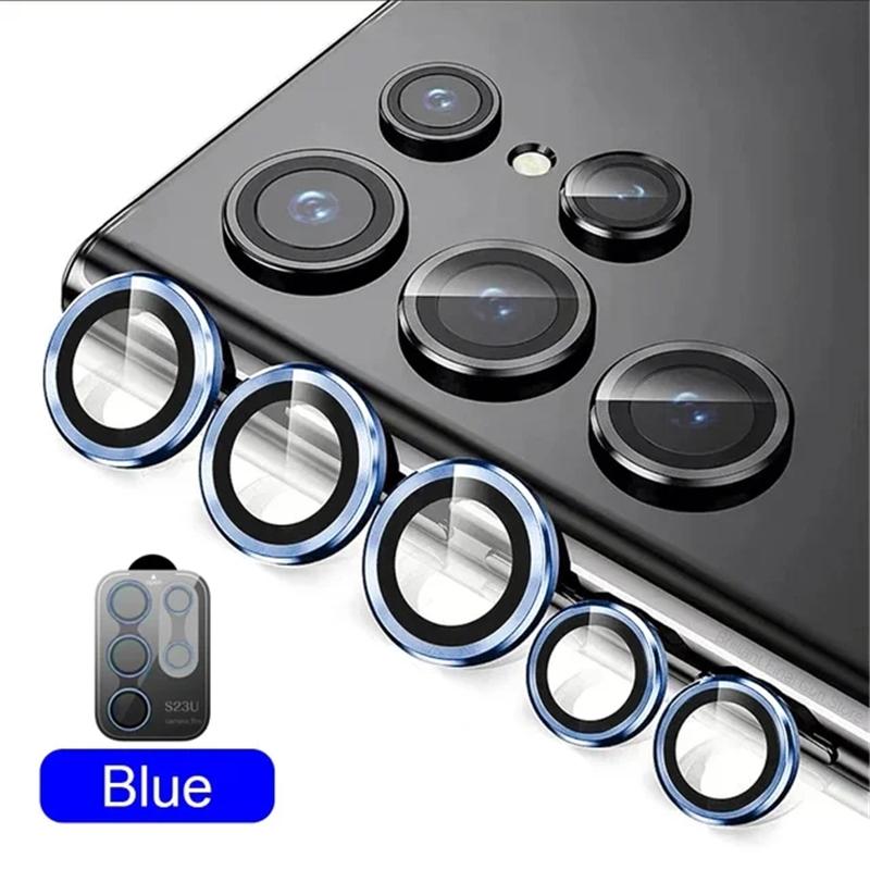 

Металлическое кольцо объектива, стекло для Samsung Galaxy S24 S23 S22 Ultra Plus Z Flip Fold 6, защитная крышка для камеры, аксессуары из закаленного стекла S22 Ultra