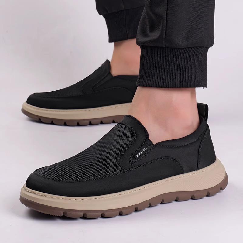 Herren Atmungsaktive Mesh Slip-On Canvas Schuhe - Leicht, Schnelltrocknend, Geruchshemmend