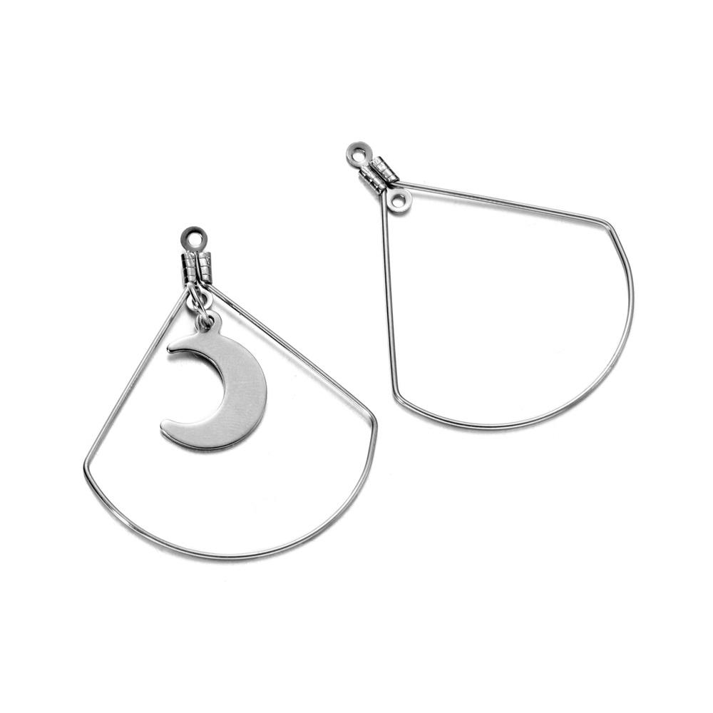 10-20Pcs/Pack Geometric Figure Blank Stainless Steel Charm Pendant Tray Bezel Epoxy Resin Molds For DIY Jewelry Making Supplies