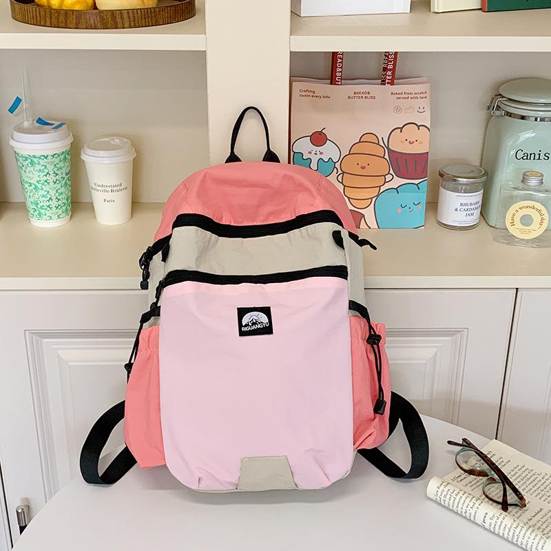 

Backpack Women s Large Capacity New Casual Cloth Bag Handheld Student School Bag Premium Travel Backpack