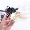 Women Temperament Rhinestone Bow Knot Net Yarn Hair Accessories Hair Clip Grab Clip Hair Claw
