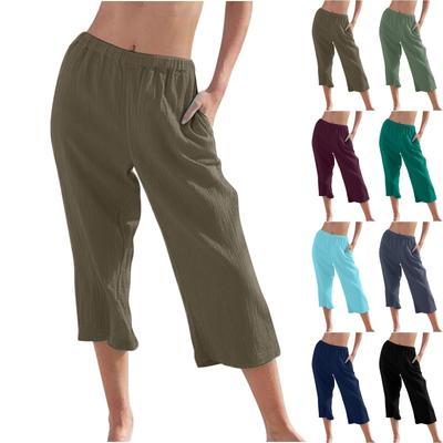 Women's Summer Casual Loose 7 Pants With Pockets