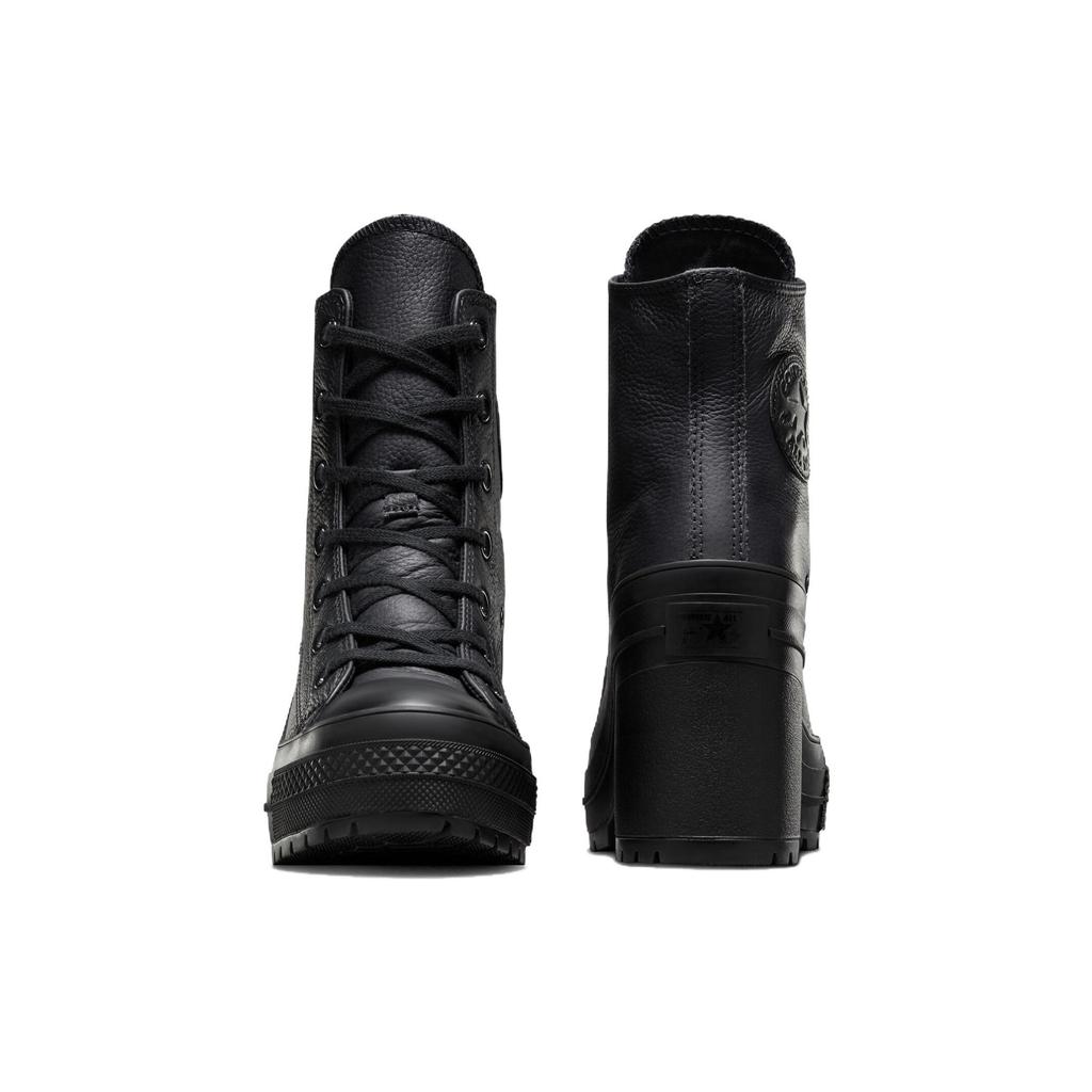 Converse  Chuck 70 De Luxe Heel Leather High Black Women Sneakers White A06145C