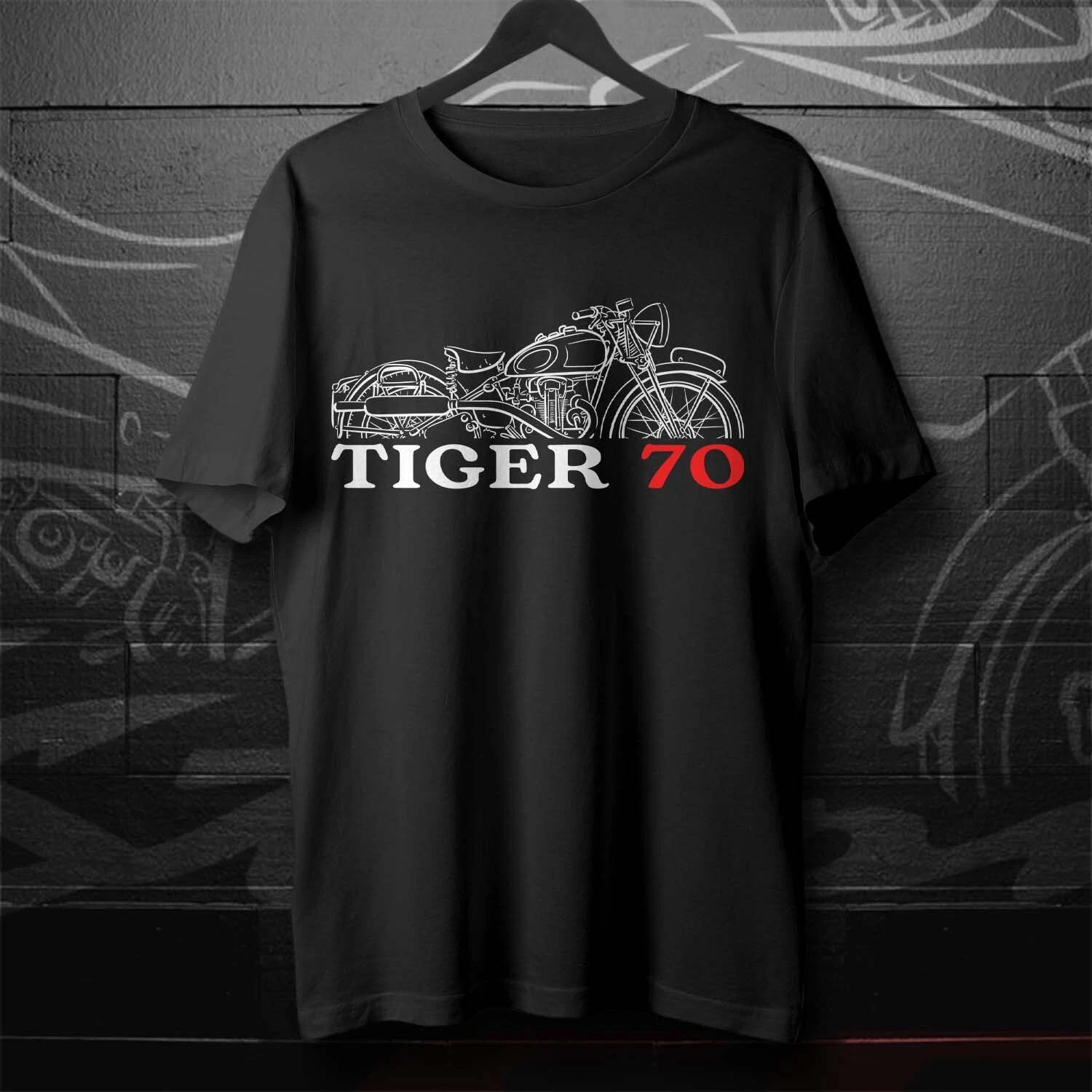 Black men s and women s T-shirt Triumph Tiger 70 80 90 100 XXL
