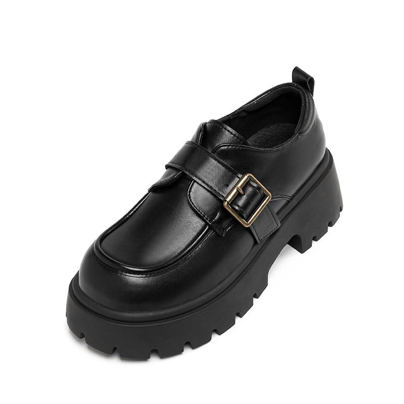 2025 Spring Women's Thick-Soled Suede Retro Loafers - Slip-on British Style
