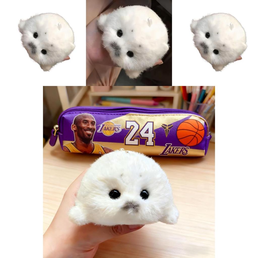 Marine Life Plush Toy Cute Seal Baby Stuffed Animal With Keychain For Kids And Collectors