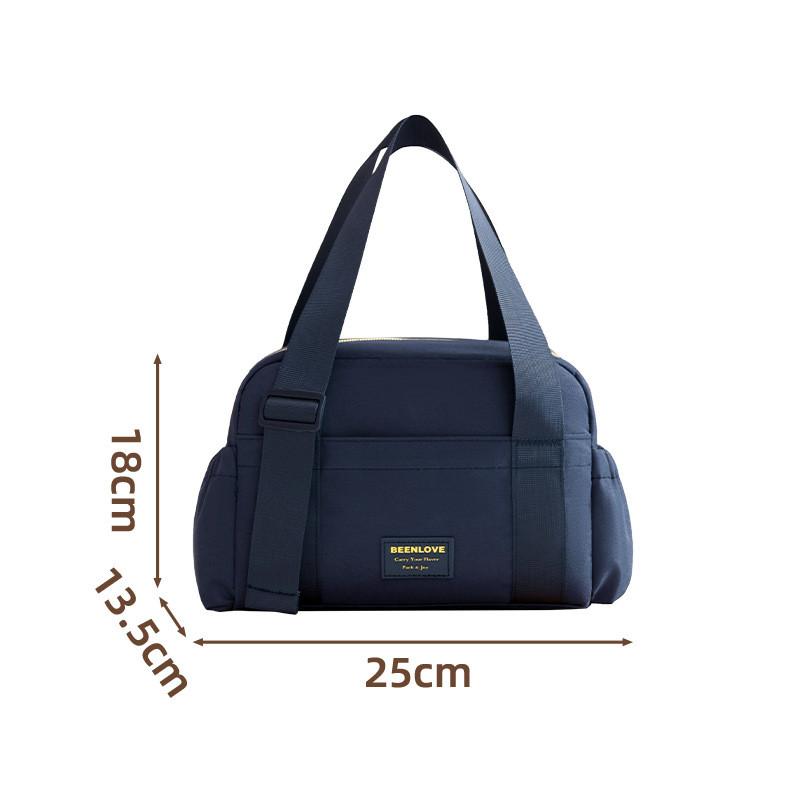 

Polyester Lunch Bag With Handle For Workday Meal Packing And Insulated Storage Light Blue