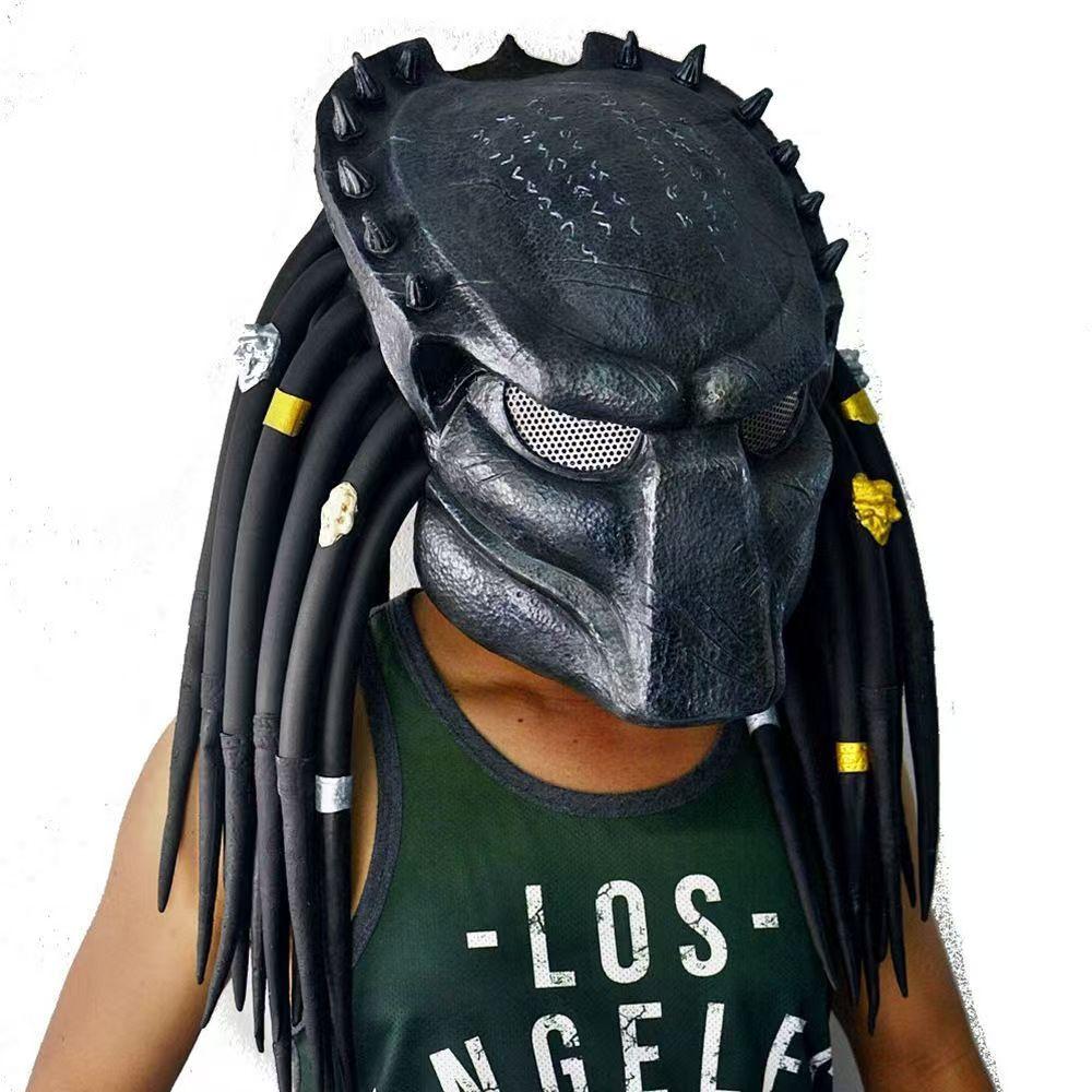 1:1 Alien Vs. Predator Cosplay Mask Adult Unisex Latex Mask Helmet Halloween Party Accessories Props
