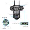 4G/WIFI Solar Camera 3 Lens 3 Screens Outdoor CCTV Waterproof Night Vision Two-Way Intercom Mobile Tracking IP Camera