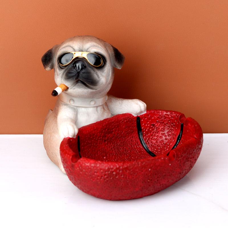 Creative Puppy Cat Dog Ashtray, Anti Fly Ash Ashtray, Home Living Room Office Funny Ashtray, Birthday Gift for Boyfriend