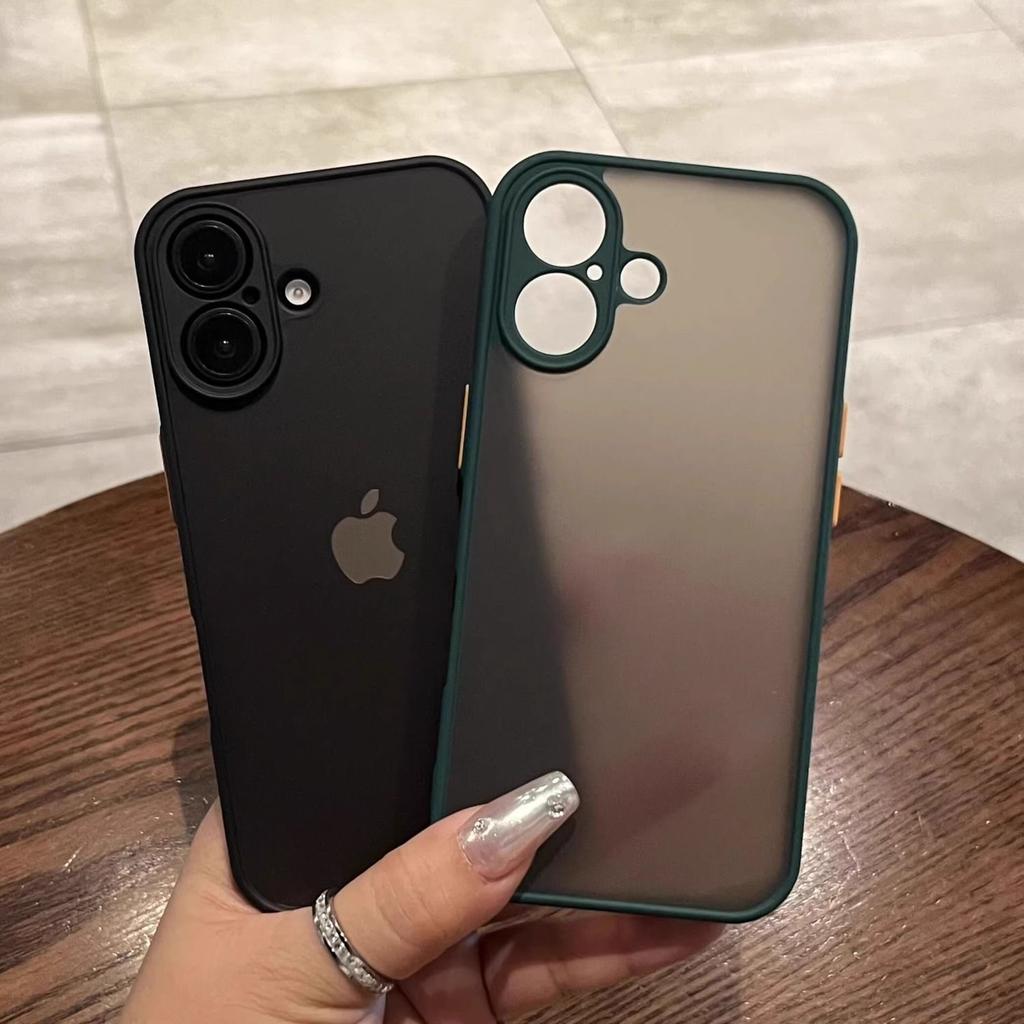 Stoßfeste Armor Matt Hülle Für iPhone 17 16 15 14 13 12 11 Pro Max X XR XS 8 7 Plus Luxuriöser Silikon Stoßfänger Klare Harte PC Abdeckung