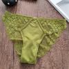 French Lace Embroidery Underwear Sexy Satin Thin Cup Push Up Bra Set Women Romantic Bralette Summer Green Breathable Lingerie