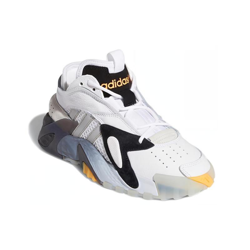 Adidas Originals STREETBALL J Slip Resistant Abrasion Resistant Low top Children's Basketball Shoes Gray White Sneakers EE8303